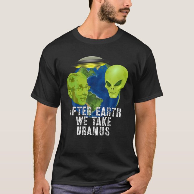 Fauci Alien UFO Weltraum Funny Conservative Ant T-Shirt (Vorderseite)