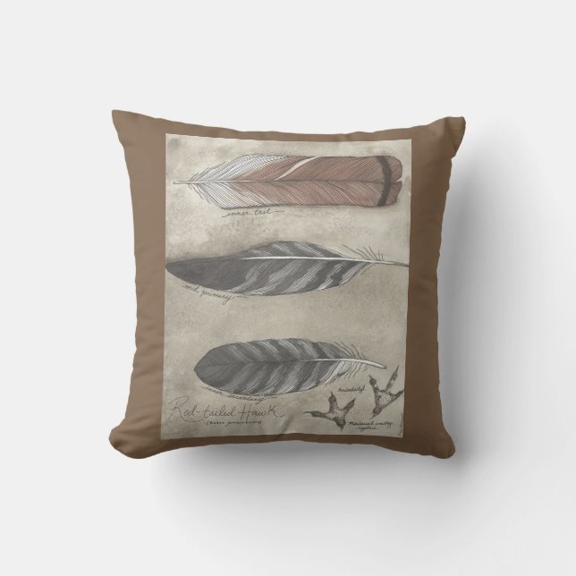 Faucon rouge de queue - coussin (Recto)
