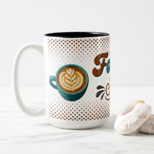 Fauget-Kaffeetasse Süßes Kaffeeliebhaber-Geschen Zweifarbige Tasse