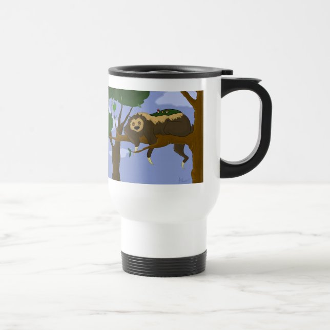 Faule Sloth-Kaffee-Tasse Reisebecher (Rechts)