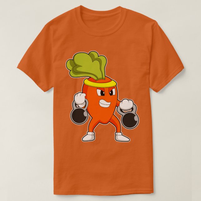 faulen in Fitness mit Dumbells T-Shirt (Design vorne)