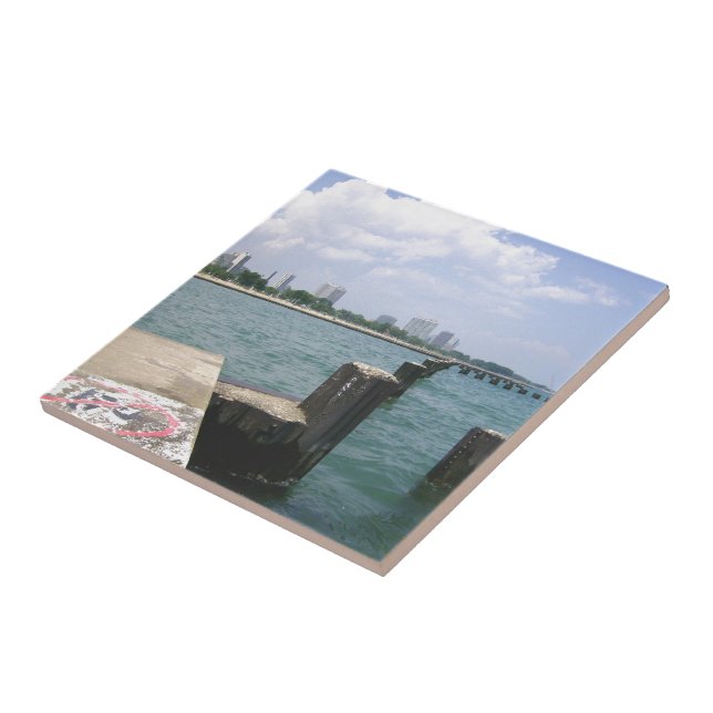 Faulenzen am Dock Fliese (Seite)