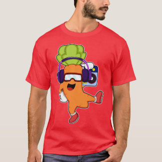 faulenzen bei Musik mit Headphone T-Shirt