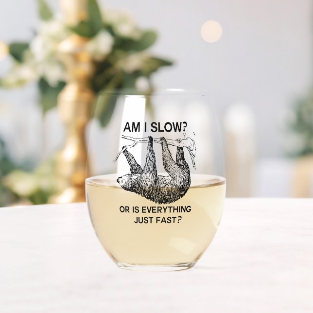 Faulenzen bin ich langsam? weinglas ohne stiel (Insitu (Hochzeit))