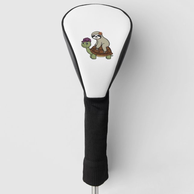 Faulenzer auf einer Schildkröte Klassischer T - Sh Golf Headcover (Vorderseite)