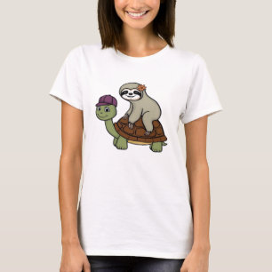 Faulenzer auf einer Schildkröte Klassischer T - Sh T-Shirt