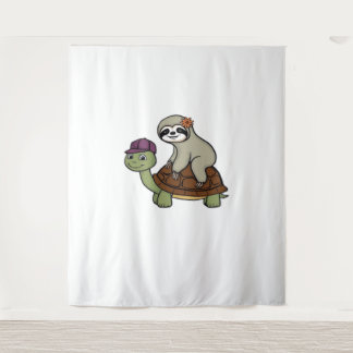 Faulenzer auf einer Schildkröte Klassischer T - Sh Wandteppich