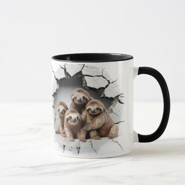 Faulenzer in einer knackigen Wand Tasse (Rechts)