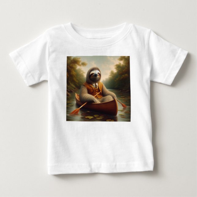 Faulenzer in Kanufahrt Baby T-shirt (Vorderseite)