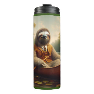 Faulenzer in Kanufahrt Thermosbecher