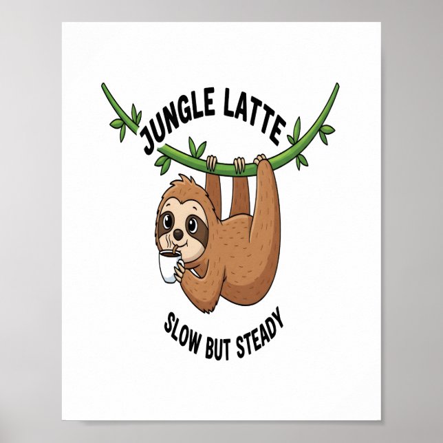 Faulenzer-Kaffee Poster (Vorne)