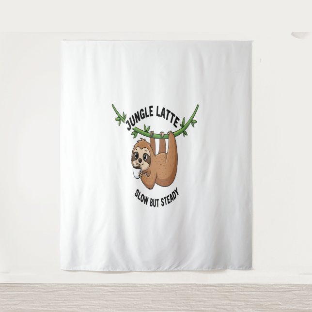 Faulenzer-Kaffee Wandteppich (Vorderseite)