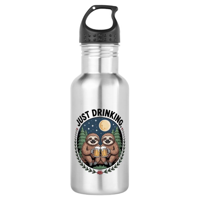 Faulenzerwanderung mit Drinkteam Edelstahlflasche (Vorderseite)