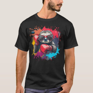 Fauler Boxer mit Boxhandschuhen Kickboxen Lustig T-Shirt