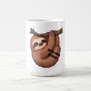 Fauler Faultier-Aufkleber – Lustiger nachvollziehb Kaffeetasse