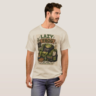 Fauler Frosch Energie Sparmodus Kuscheliger Frosch T-Shirt