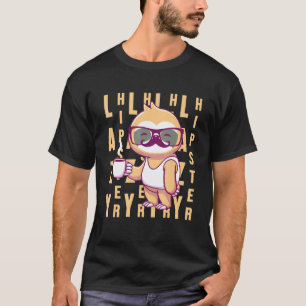 Fauler Hipster Faultier Schnurrbart Freidenker Urb T-Shirt