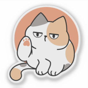 Fauler Katzen-Attitüde – Zu Langweilig, um sich zu Aufkleber