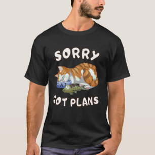 Fauler Orangen-Kater schlafend lustig Sorry habe P T-Shirt