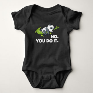 Fauler Panda - Nein, du machst das Baby Strampler