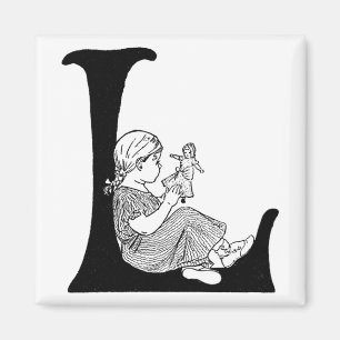 Fauler Tagesbuchstabe "L" - Magnet