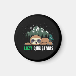 Fauler Weihnachtsfaultier Lustig Magnet