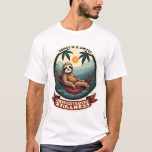 Faules Faultier Humor-Shirt Selektiver Aufwand Vin T-Shirt
