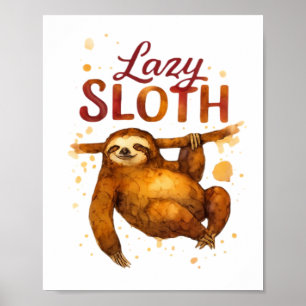 Faules Faultier in Alcohol-Tinte Klassisches T-Shi Poster