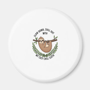 Faules Faultier, USA Tier Magnet
