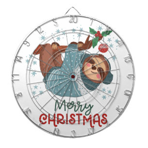 Faules Faultier Weihnachten  Dartscheibe
