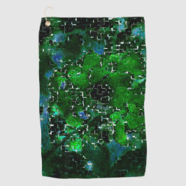 Faules Mosaik aus Wasserbecken der Pflanze Nachtte Golfhandtuch