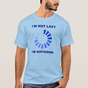 Faules Puffern Lustiges T-Shirt Wht