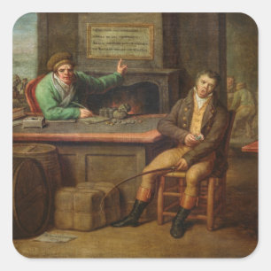 Faulheit, 1818 quadratischer aufkleber