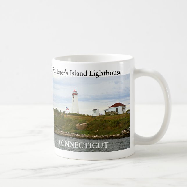 Faulkners Insel-Leuchtturm, Connecticut-Tasse Kaffeetasse (Rechts)
