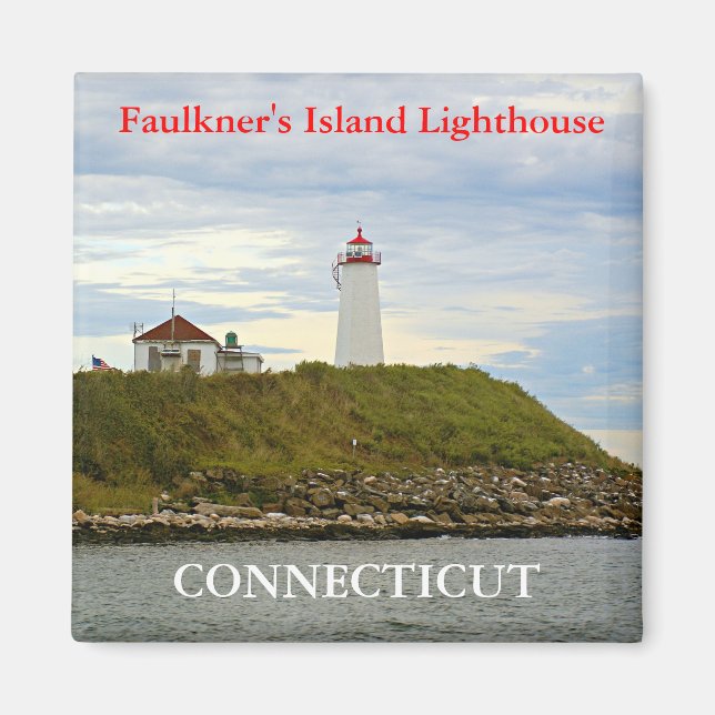 Faulkner's Island Lighthouse, Connecticut Magnet (Vorne)