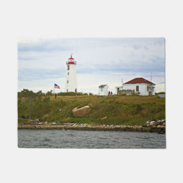 Faulkners Island Lighthouse, CT Door Mat Fußmatte
