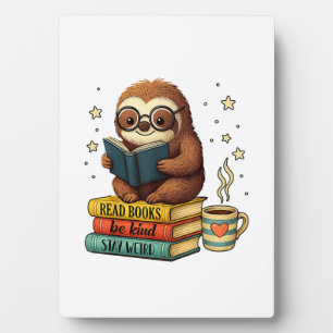 Faulpelz Bücherliebhaber liest Buch Bücher Bibliot Fotoplatte