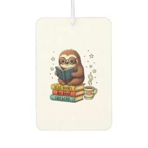 Faulpelz Bücherwurm liest Buch Bibliothek Autolufterfrischer