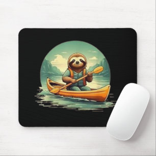 Faulpelz Kanu Liebhaber Lustige Tiere Vintage Kanu Mousepad