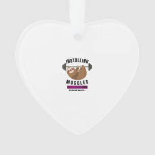 Faulpelz Muskeln installieren Gewichtheben Fitness Ornament