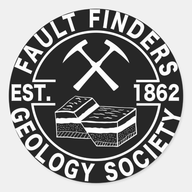 Fault Finders Geology Society Est. 1862 Runder Aufkleber (Vorderseite)
