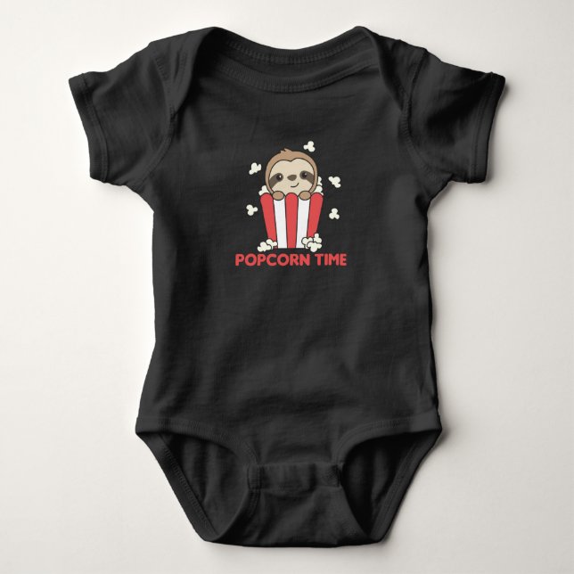 Fault Popcorn Time Funny Animes in Essen Baby Strampler (Vorderseite)