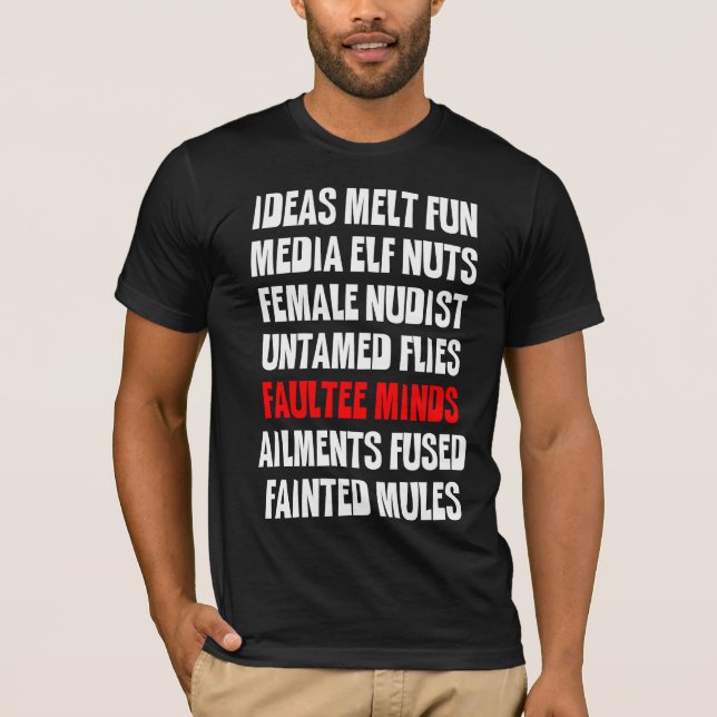 Faultee Verstand - Anagramm T-Shirt (Vorderseite)