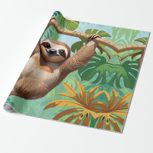 Faultier auf einem Baum Geschenkpapier