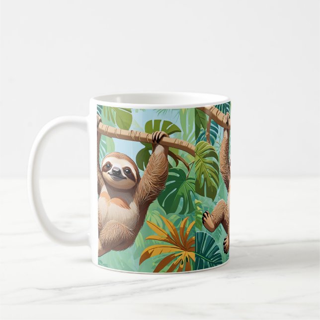 Faultier auf einem Baum Kaffeetasse (Links)
