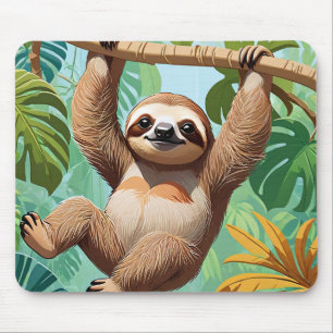 Faultier auf einem Baum Mousepad