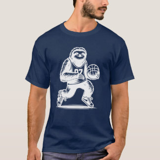 Faultier Basketballspieler Sportssilhouette Mädche T-Shirt
