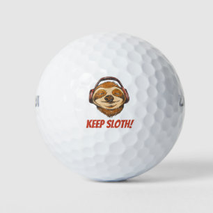 Faultier Behalte Ruhe im Chillin Vintagen Sloth Mo Golfball