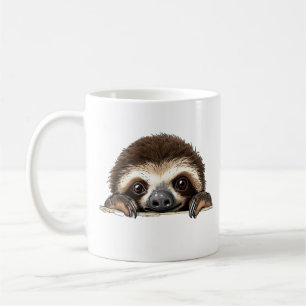 Faultier beim Spähen Kaffeetasse