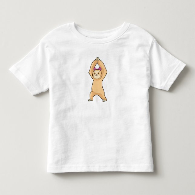 Faultier beim Sport in der Fitness Kleinkind T-shirt (Vorderseite)